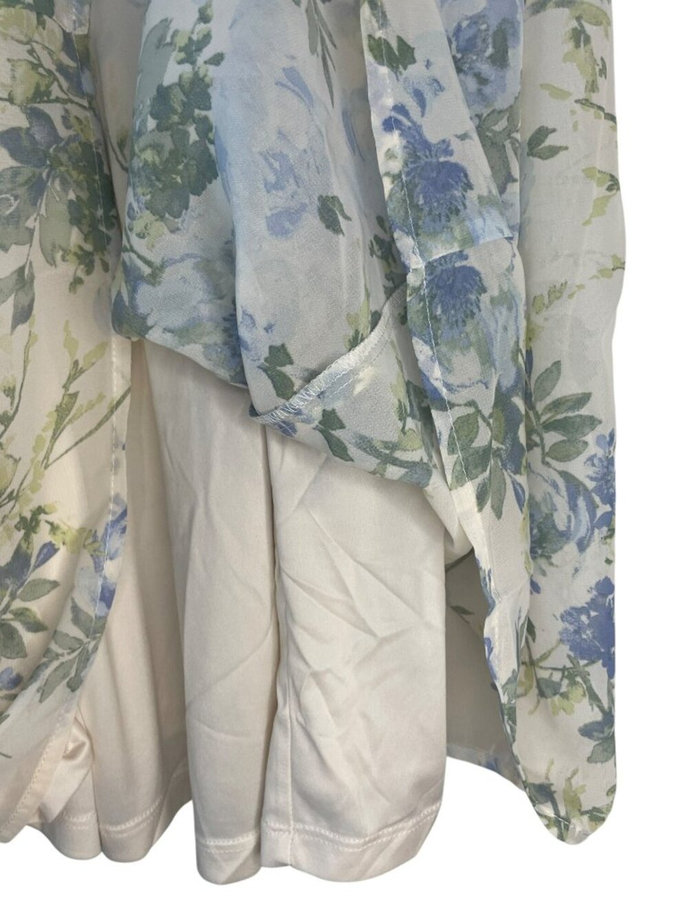 Wallflower Floral Maxi Dress With Puff Sleeves Pristine Watercolor Women's Sz S - Picture 4 of 9